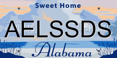 AELSSDS Alabama License Plate