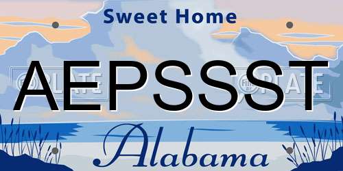 AEPSSST Alabama License Plate