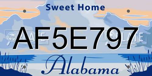 AF5E797 Alabama License Plate