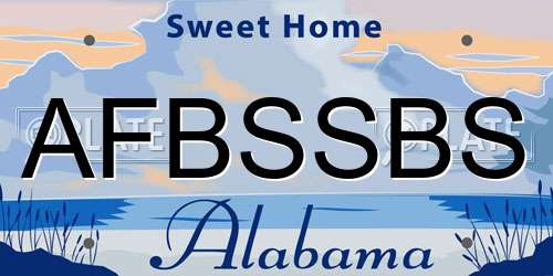 AFBSSBS Alabama License Plate