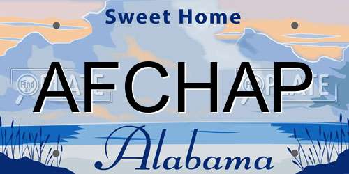 AFCHAP Alabama License Plate
