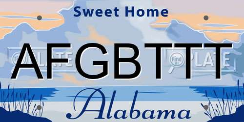 AFGBTTT Alabama License Plate