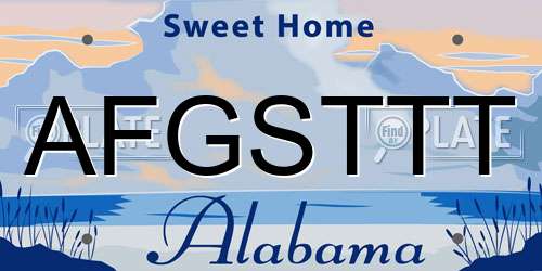 AFGSTTT Alabama License Plate