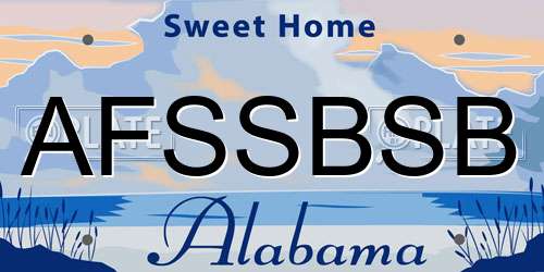 AFSSBSB Alabama License Plate