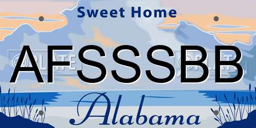 AFSSSBB Alabama License Plate