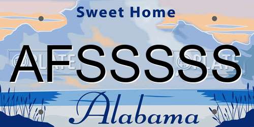 AFSSSSS Alabama License Plate
