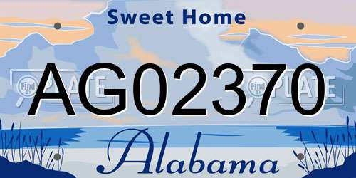 AG02370 Alabama License Plate