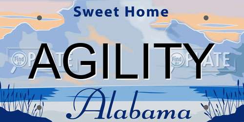 AGILITY Alabama License Plate