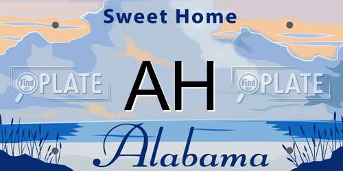 AH Alabama License Plate