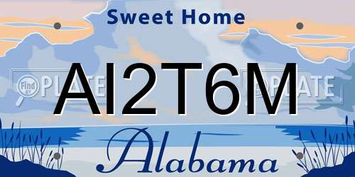 AI2T6M Alabama License Plate