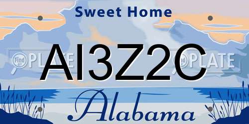 AI3Z2C Alabama License Plate