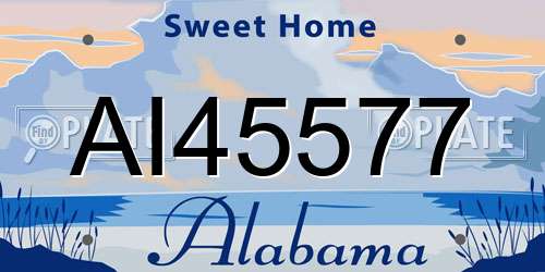 AI45577 Alabama License Plate