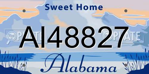 AI48827 Alabama License Plate