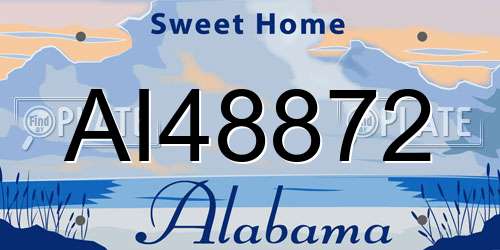 AI48872 Alabama License Plate