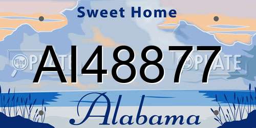 AI48877 Alabama License Plate
