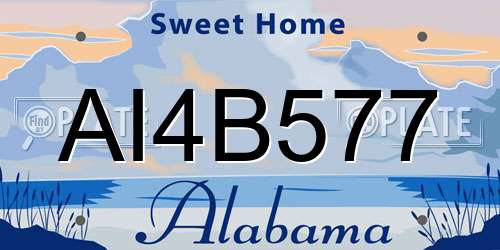 AI4B577 Alabama License Plate