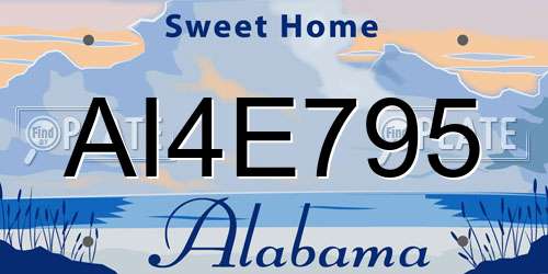AI4E795 Alabama License Plate