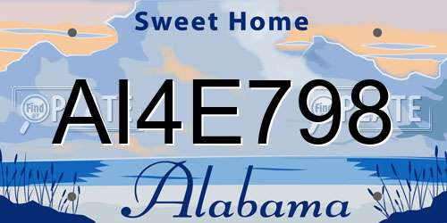 AI4E798 Alabama License Plate