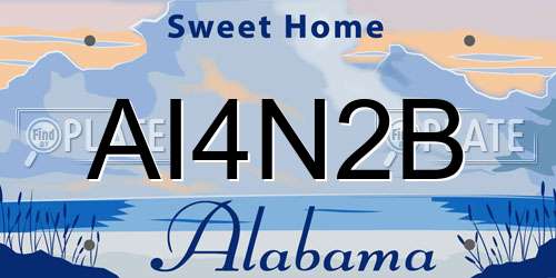 AI4N2B Alabama License Plate