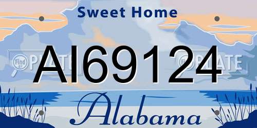 AI69124 Alabama License Plate