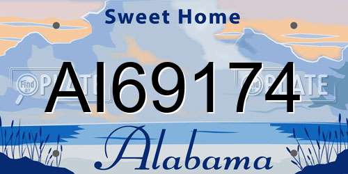 AI69174 Alabama License Plate