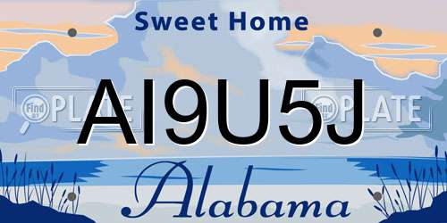AI9U5J Alabama License Plate