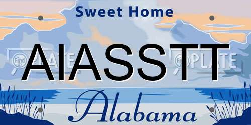 AIASSTT Alabama License Plate