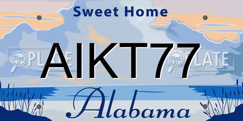 AIKT77 Alabama License Plate