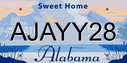 AJAYY28 Alabama License Plate