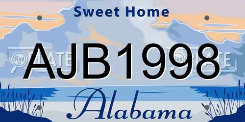 AJB1998 Alabama License Plate