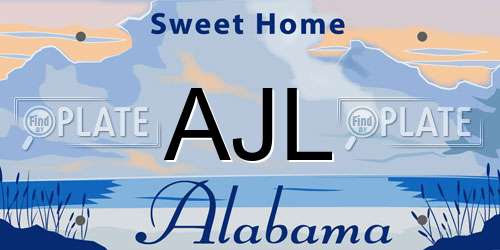 AJL Alabama License Plate