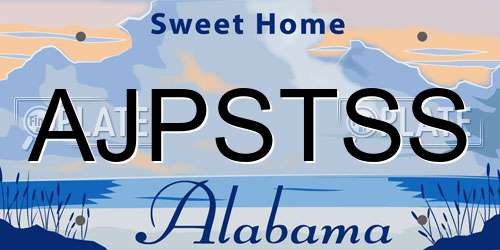 AJPSTSS Alabama License Plate