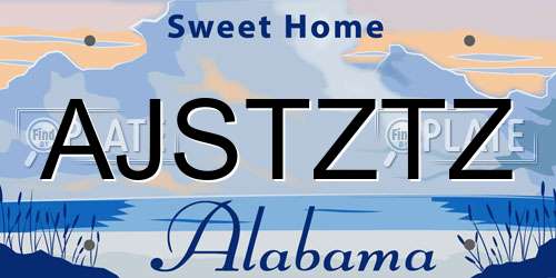 AJSTZTZ Alabama License Plate