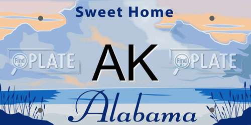 AK Alabama License Plate