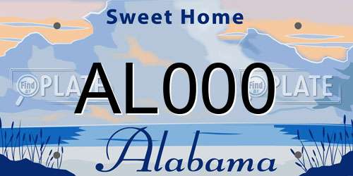 AL000 Alabama License Plate