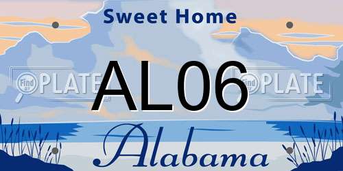 AL06 Alabama License Plate