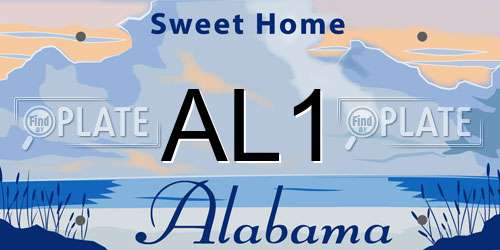 AL1 Alabama License Plate