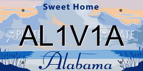 AL1V1A Alabama License Plate