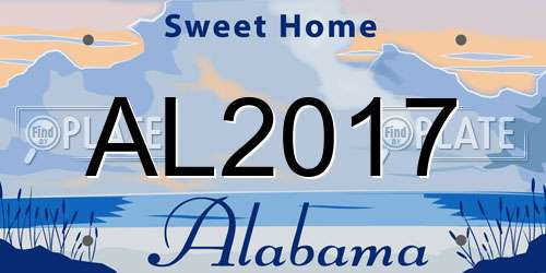 AL2017 Alabama License Plate