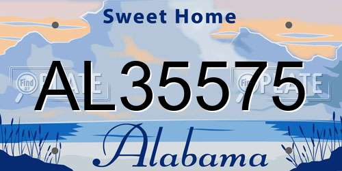 AL35575 Alabama License Plate