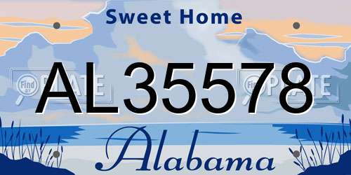 AL35578 Alabama License Plate