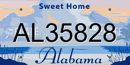 AL35828 Alabama License Plate