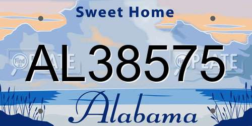 AL38575 Alabama License Plate