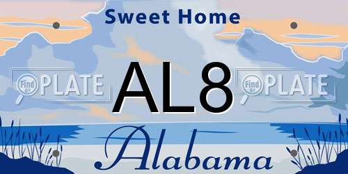 AL8 Alabama License Plate