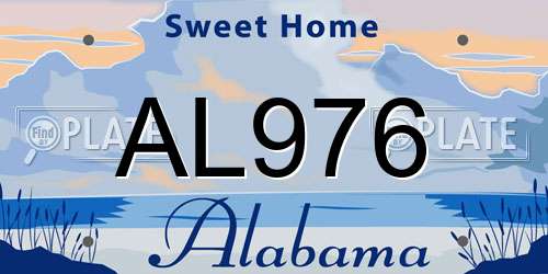 AL976 Alabama License Plate
