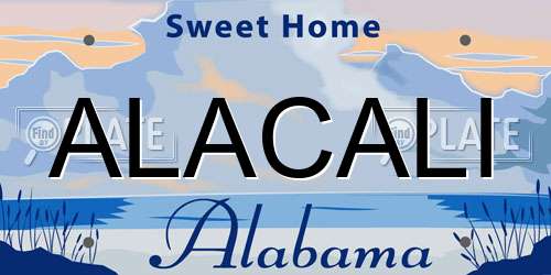 ALACALI Alabama License Plate
