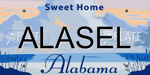 ALASEL Alabama License Plate