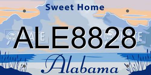 ALE8828 Alabama License Plate