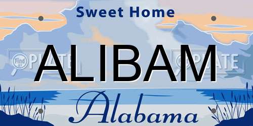 ALIBAM Alabama License Plate