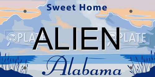 ALIEN Alabama License Plate